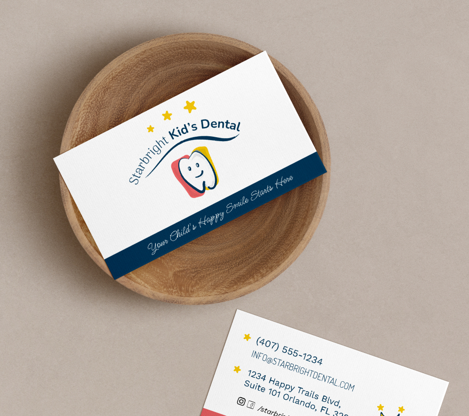 pediatric kids dentist logo and website design