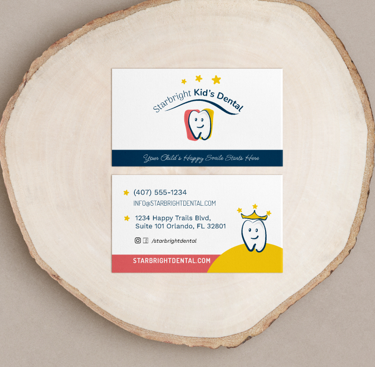 dentist logo and business card design