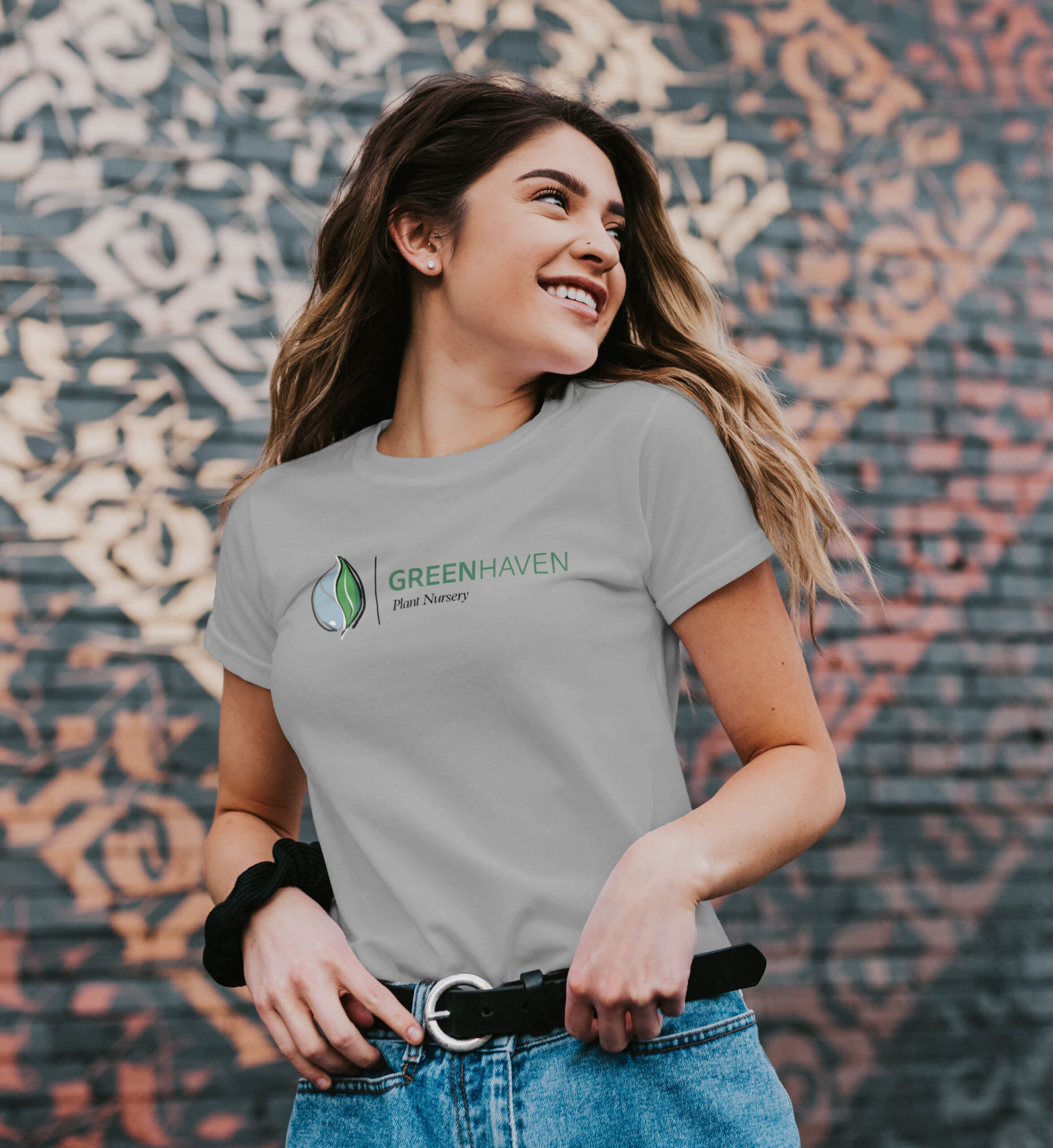 Plant nursery t-shirt design featuring a hand-drawn logo by Stephanie Hamilton Design Co, in a modern classic style with nature-inspired elements.