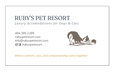 pet branding  - logo and business card for pet resort